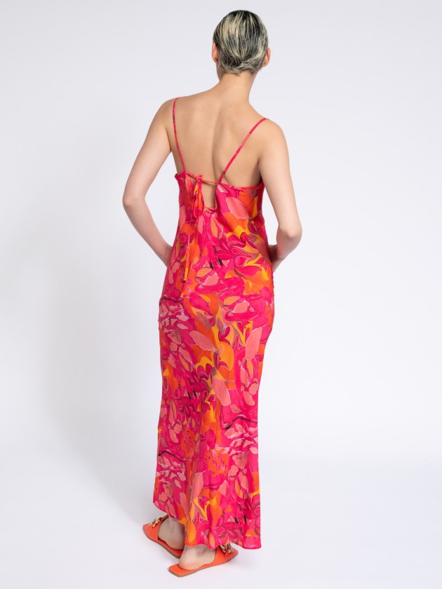 Vestido estampado tropical