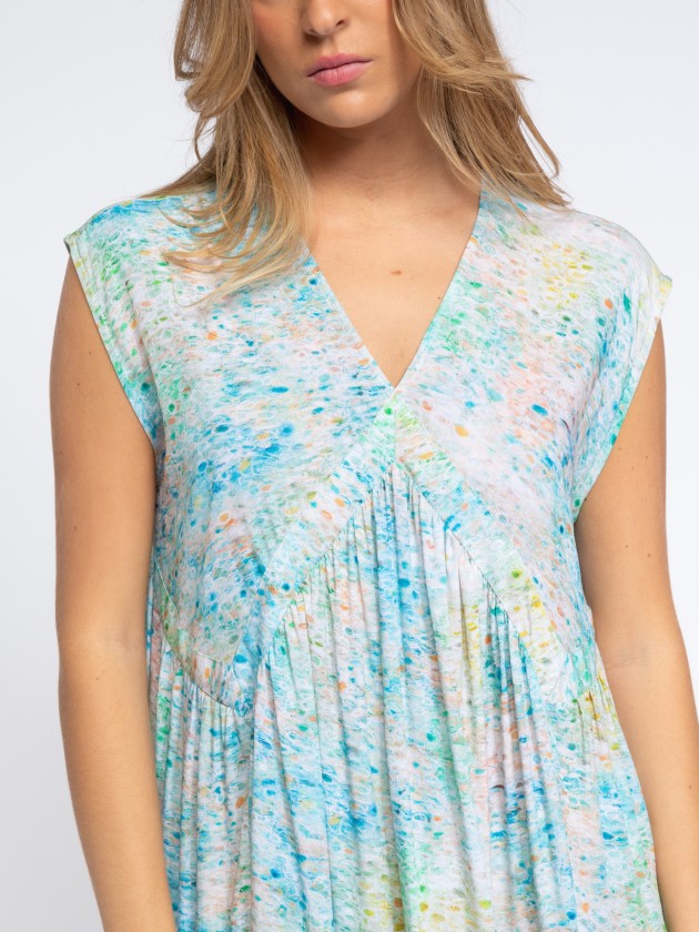 Robe courte imprime
