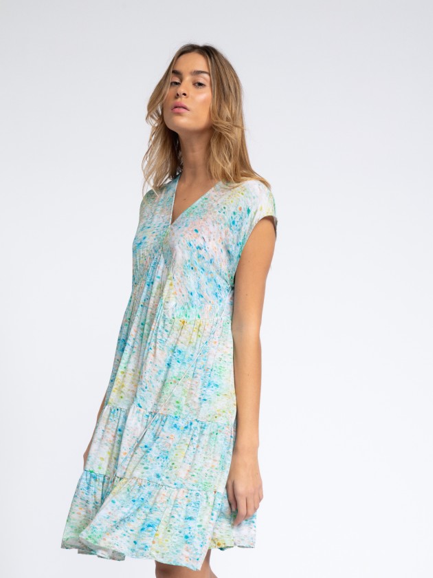 Robe courte imprime
