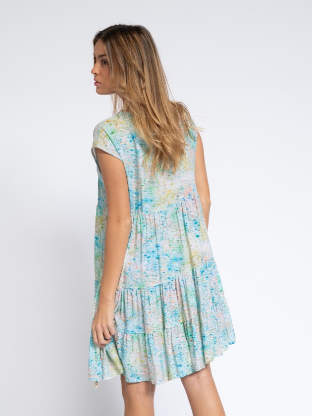 Robe courte imprime
