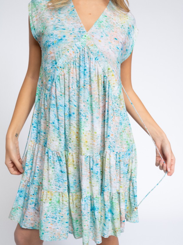 Robe courte imprime