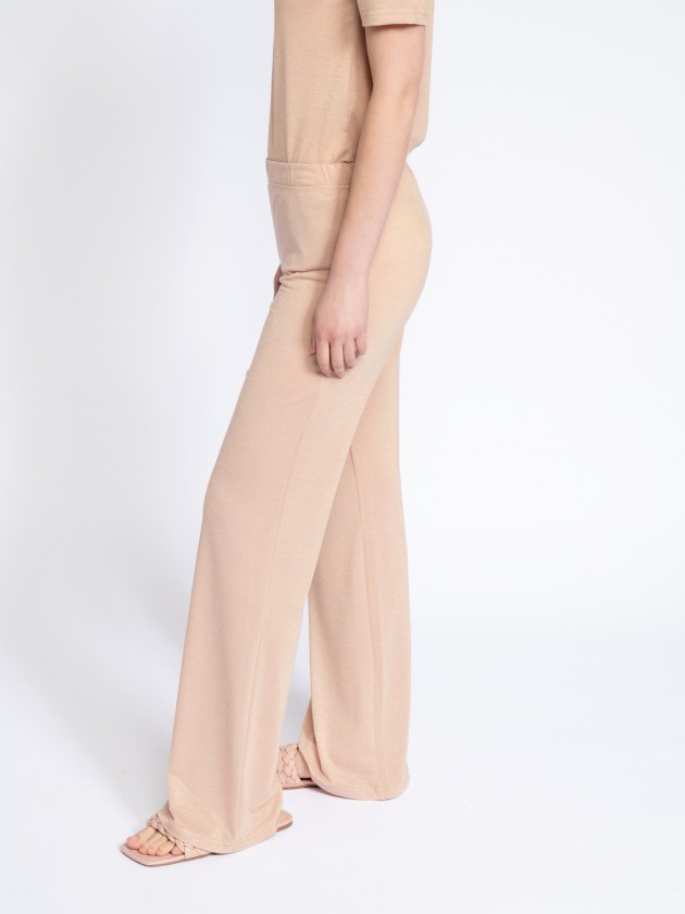 Trousers with lurex