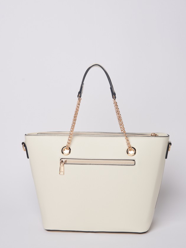 Shoulder bag with chain straps
