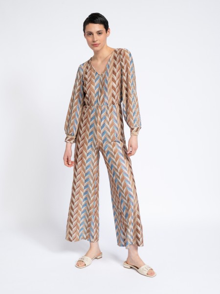 Fitted printed jumpsuit