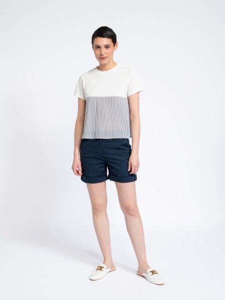 Striped t-shirt with bow