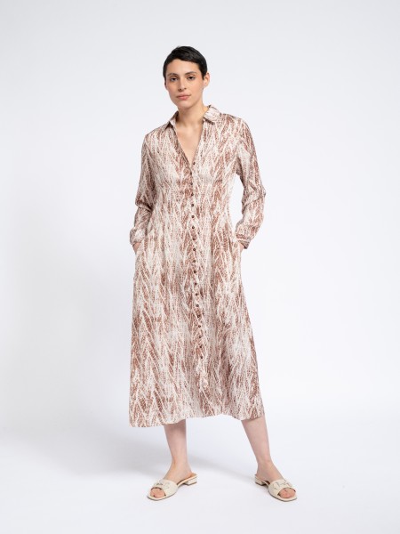 Robe chemise cintre imprime