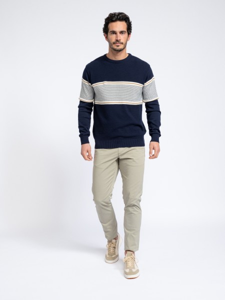 Camisola de malha com encaixe