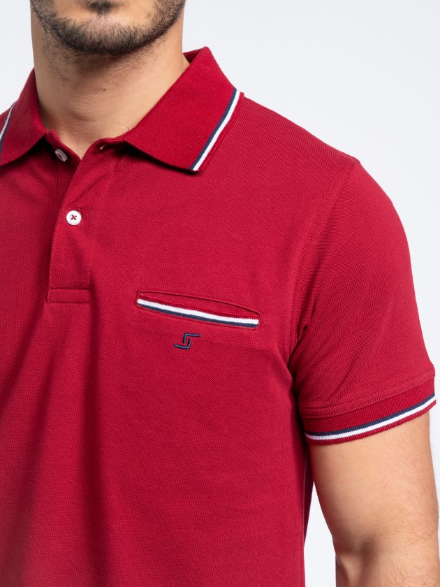 Polo brochet avec poche