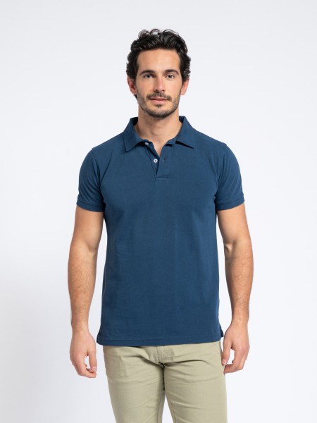 Embroided pike polo with pigmitation