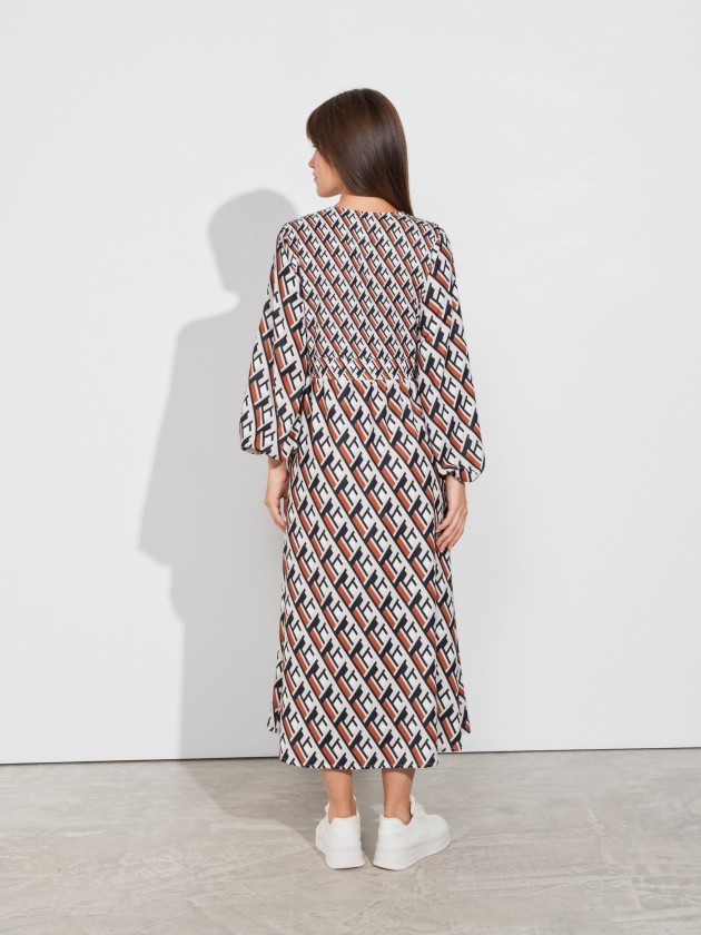 Geometric print dress