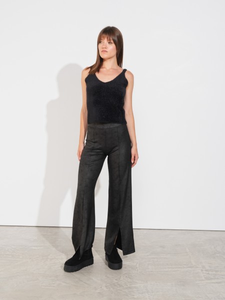 Trousers with front openings