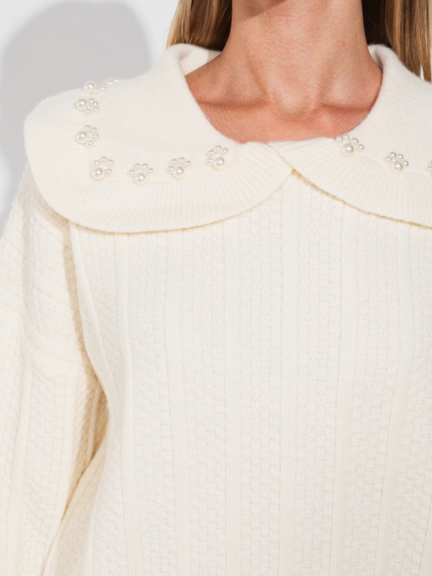 Knitwear sweater with collar