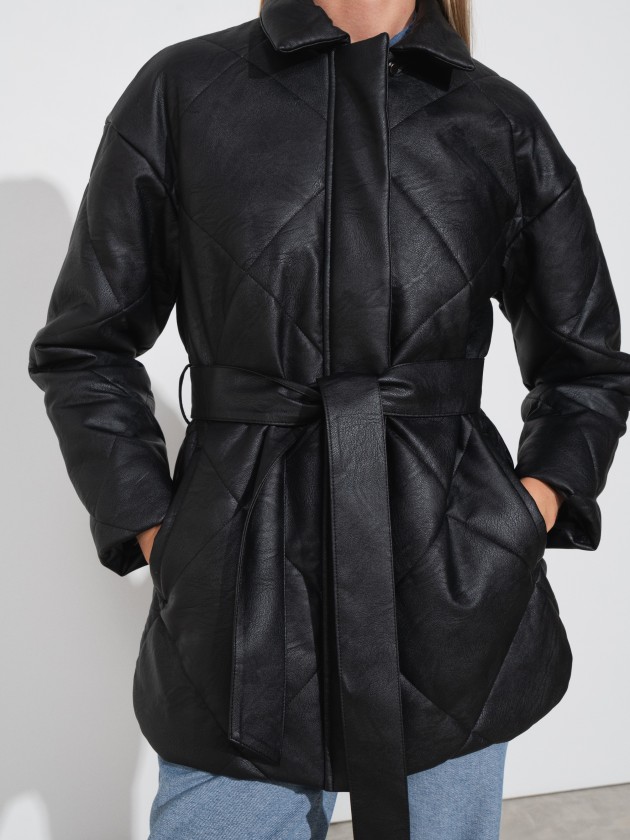 Leatherette coat