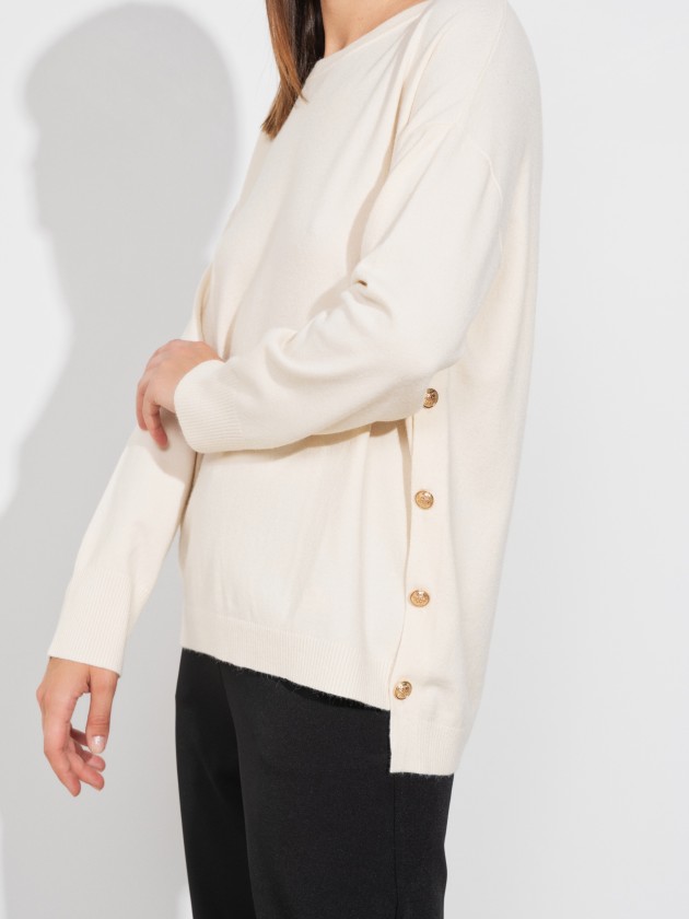 Camisola de malha com decote redondo