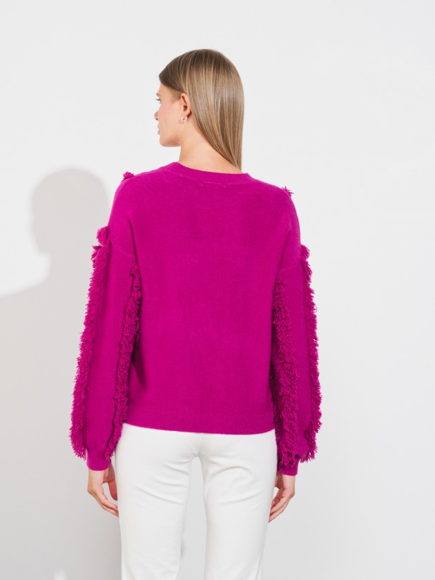 Textured knitwear sweater