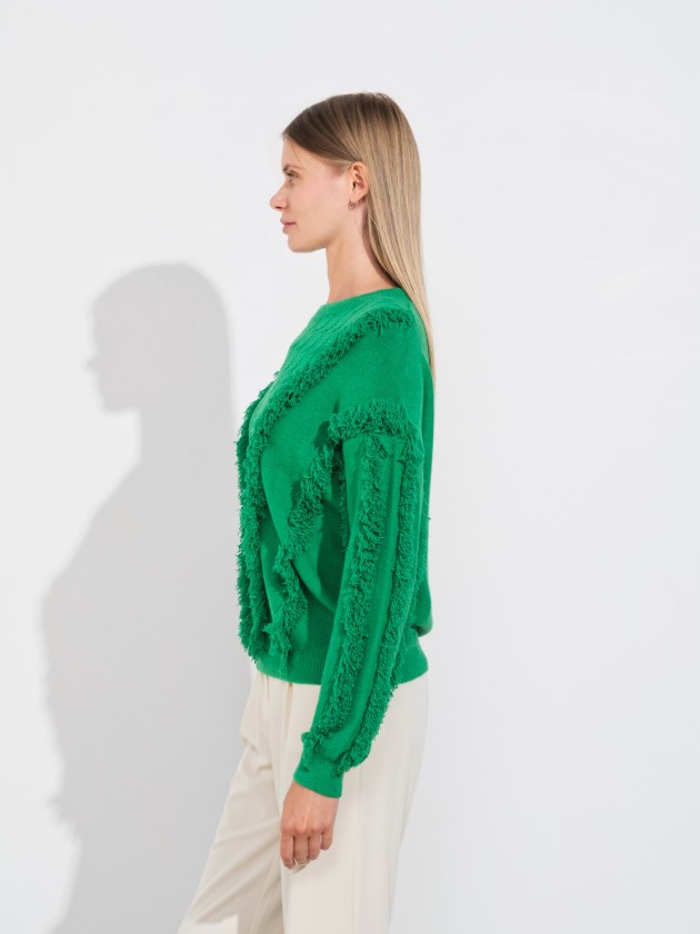 Textured knitwear sweater