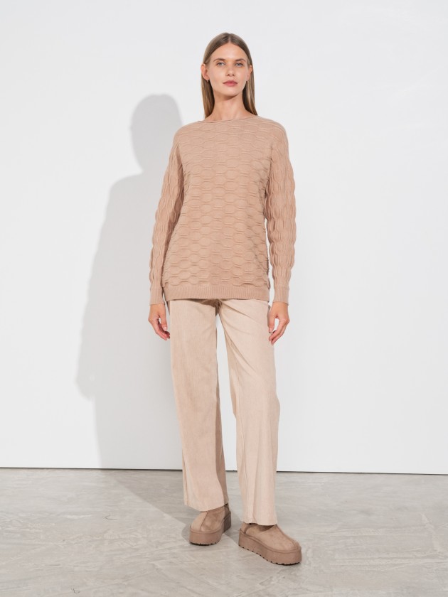 Camisola de malha com textura