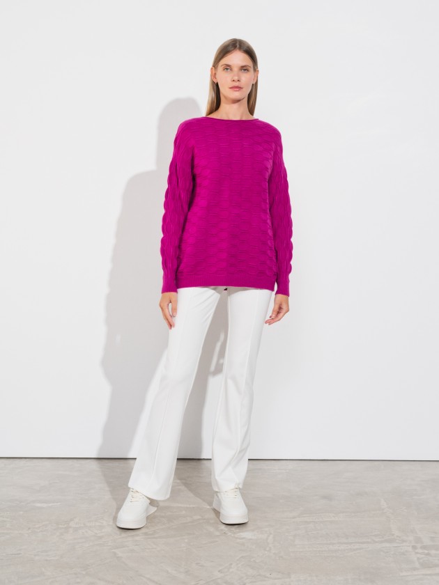 Camisola de malha com textura