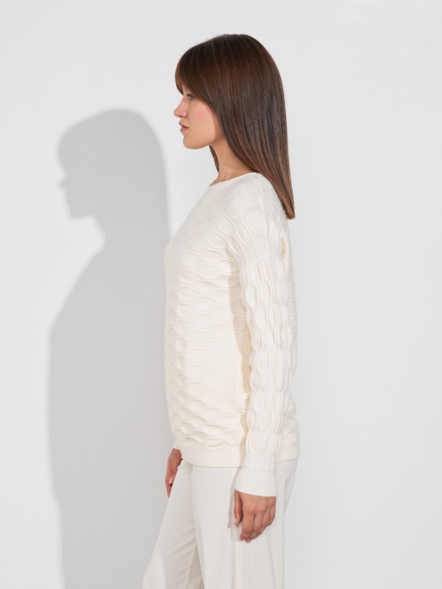 Camisola de malha com textura