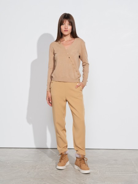 Trousers with button details