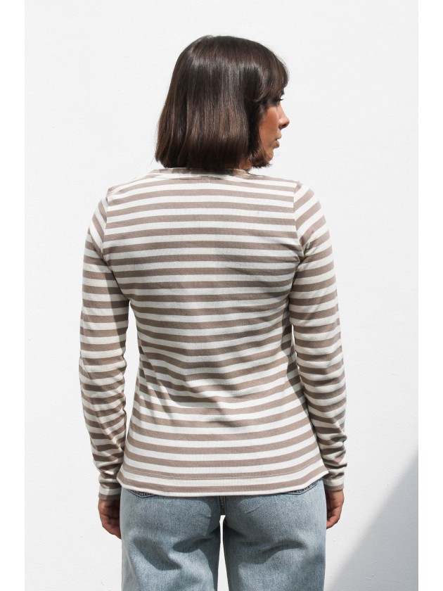 Striped round neck sweater