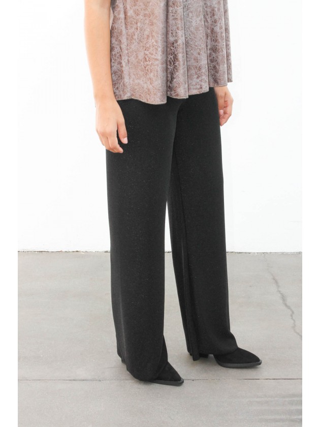 Flowy trousers with shine