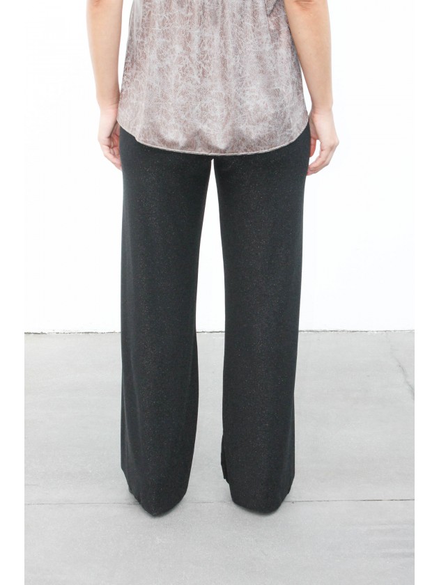 Flowy trousers with shine