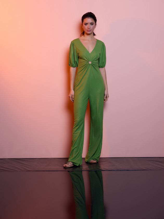 Jumpsuit with front opening