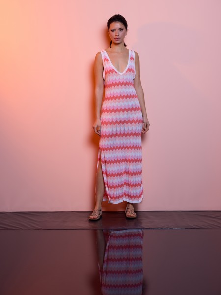 Multicolor knit dress