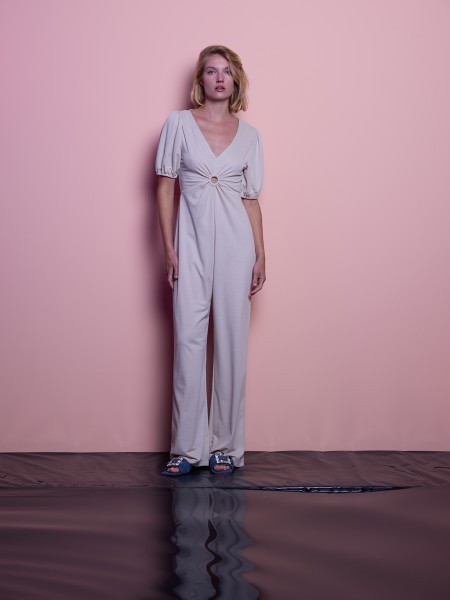Jumpsuit with front opening