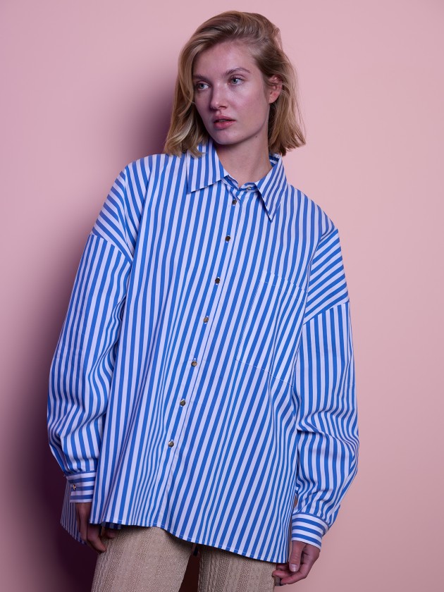 Oversize striped blouse