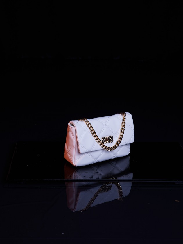 Handbag with golden chain