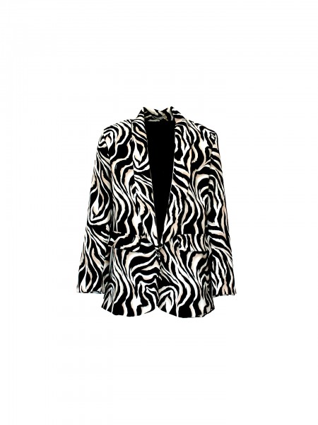 Blazer com print estilo animal