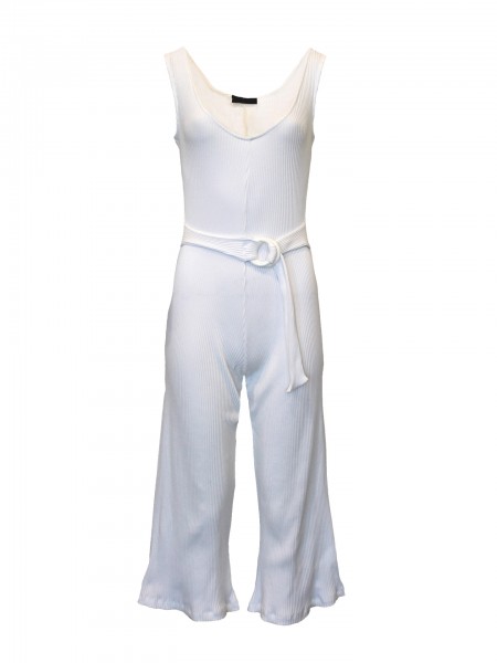 Jumpsuit with ribbed fabric