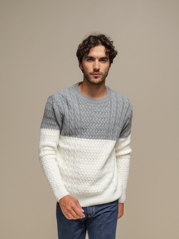 Jacquard knit sweater