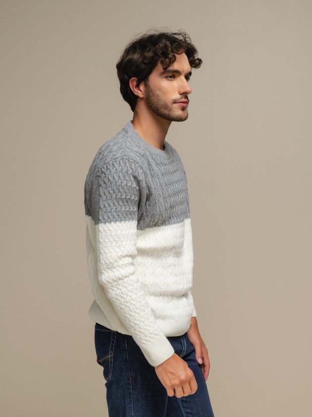 Jacquard knit sweater