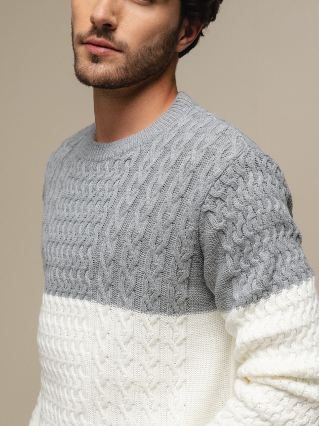 Jacquard knit sweater