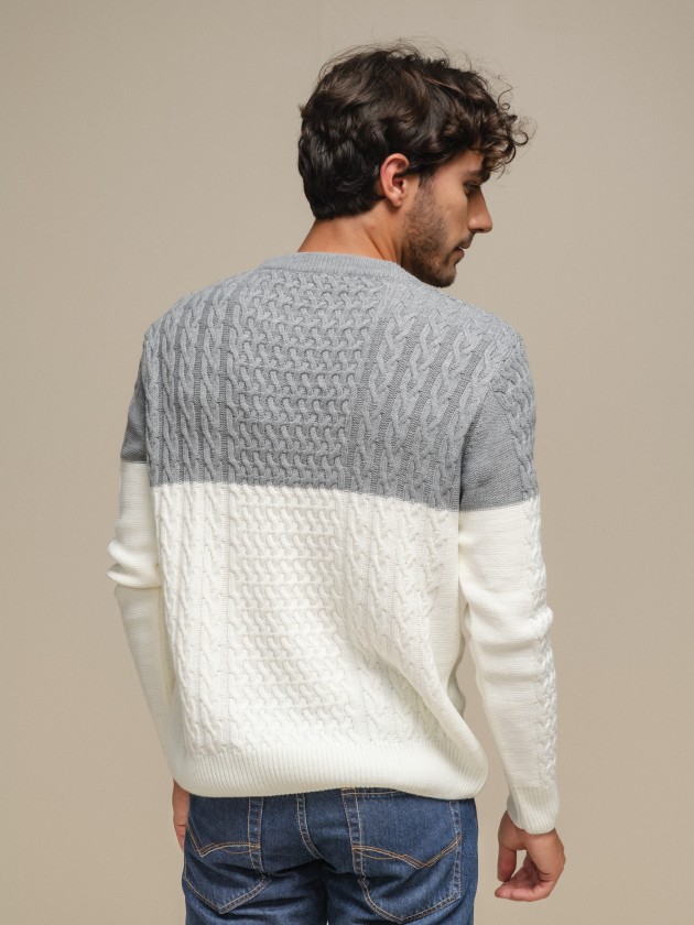 Jacquard knit sweater