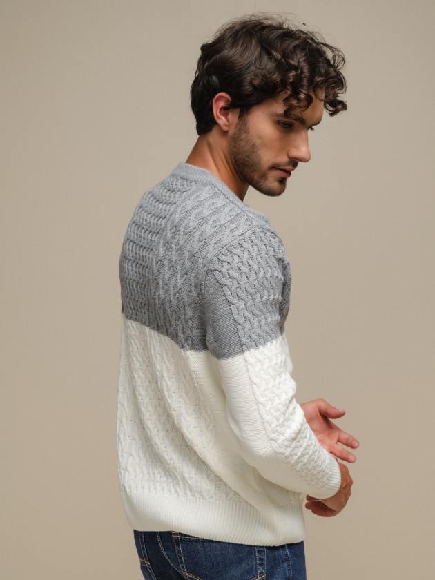 Jacquard knit sweater