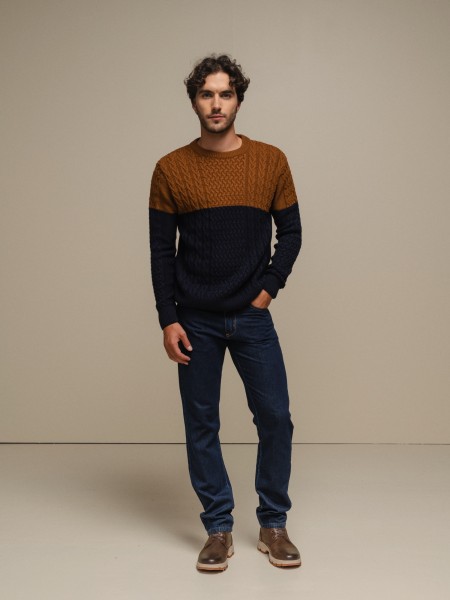 Jacquard knit sweater