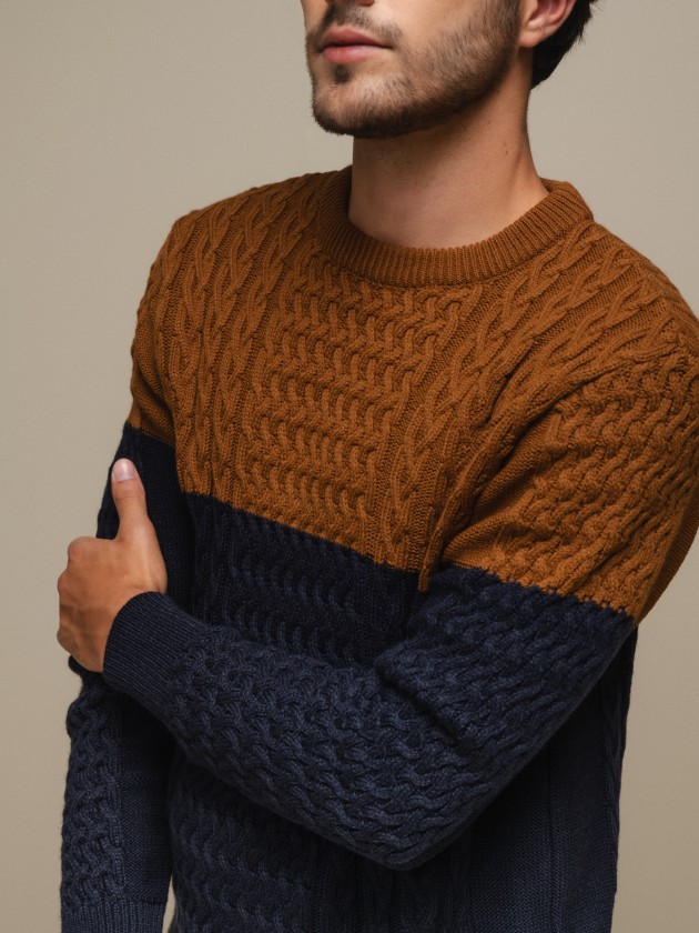 Jacquard knit sweater