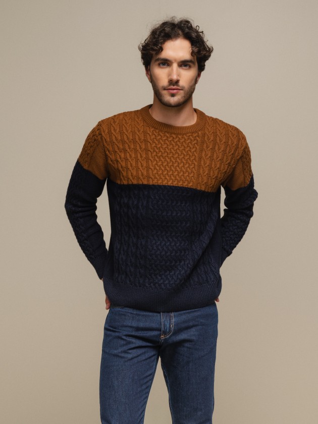 Jacquard knit sweater