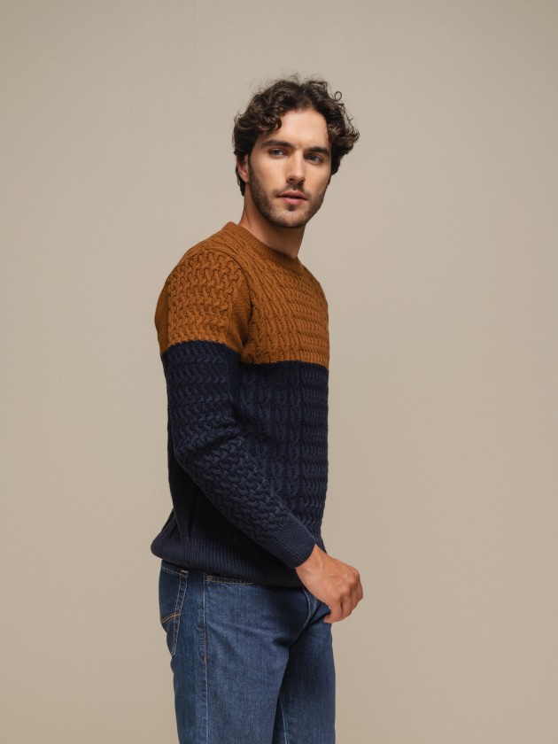 Jacquard knit sweater