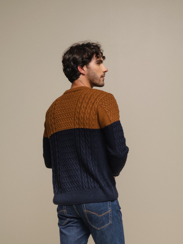 Jacquard knit sweater