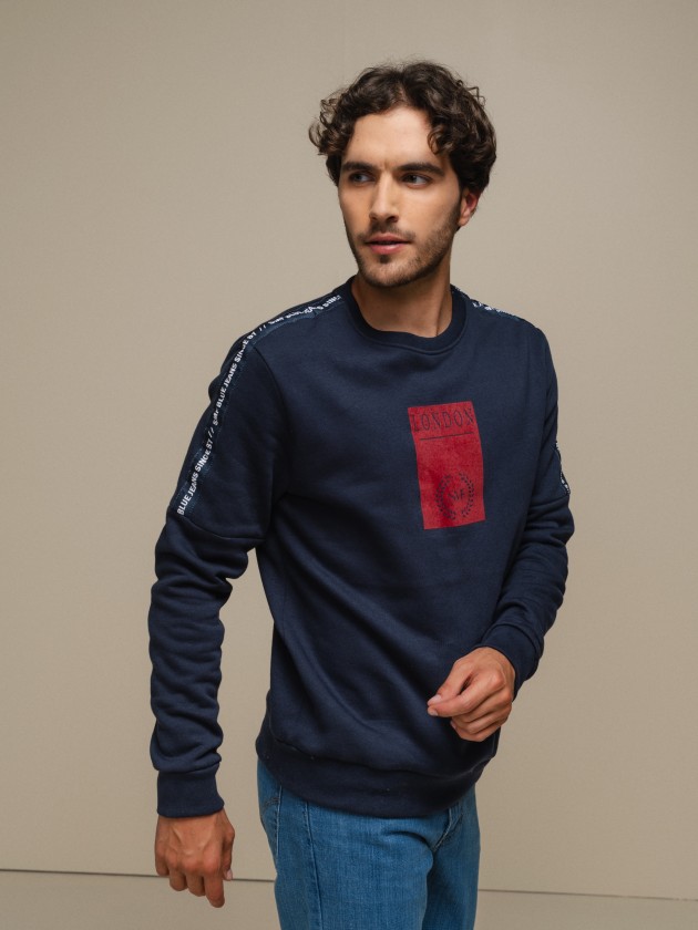 Sweater in brushed fleece