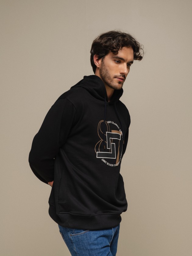 Sweat  capuche imprim