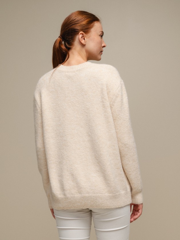 Pull maille fluide encolure ronde