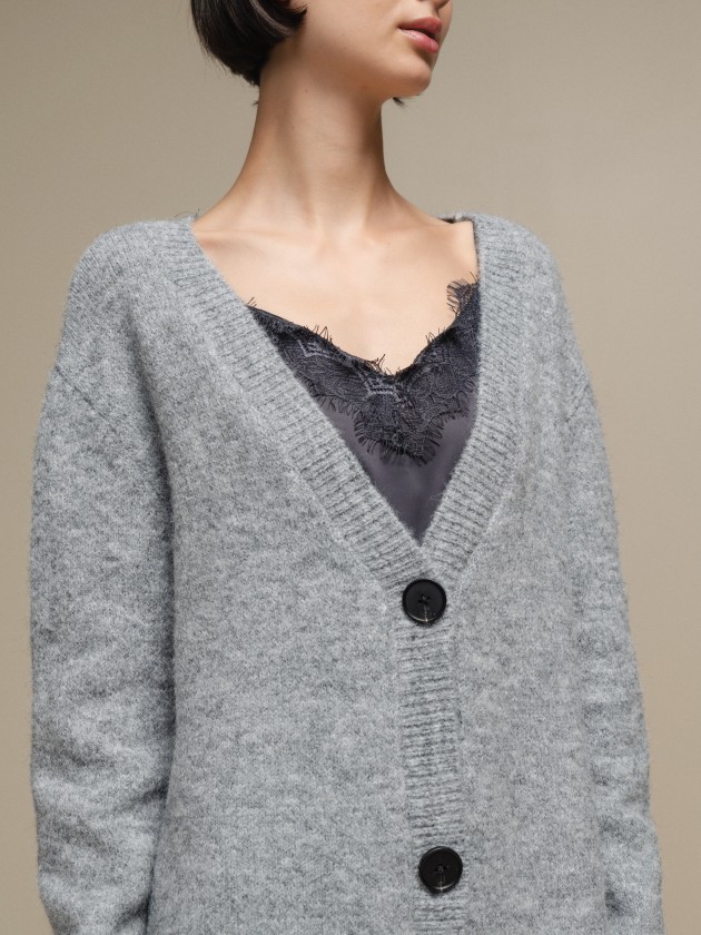 V-neck cardigan