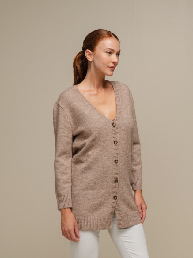 Cardigan col v