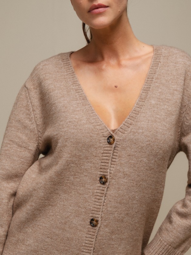 V-neck cardigan